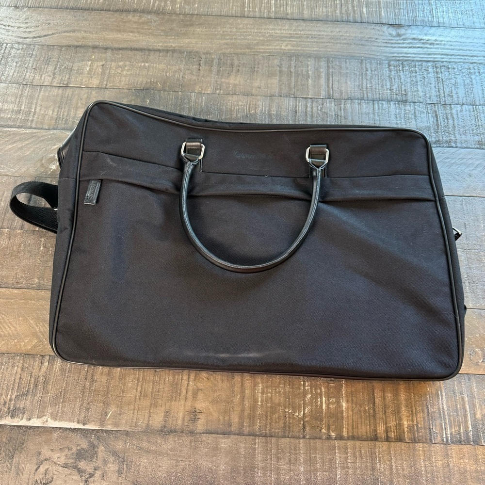 Calvin Klein Black Carry-On Duffle Travel Weekend Bag